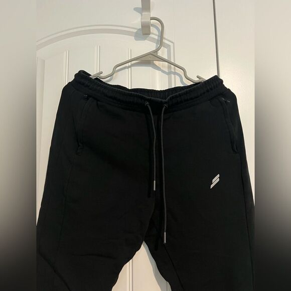 DoYouEven Men's Black Joggers Size Large - Athletic Sweatpants w/ Zip Pockets - Picture 8 of 9